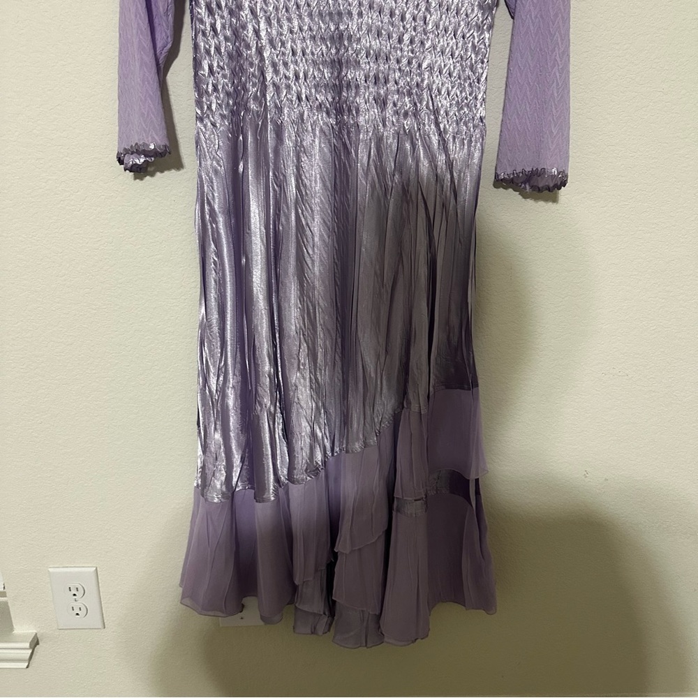 NWT KOMAROV V-Neck Three-Quarter Sleeve A-Line Midi Dress - Picture 9 of 12